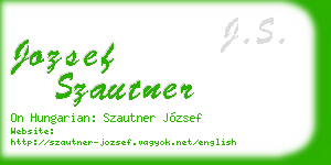 jozsef szautner business card